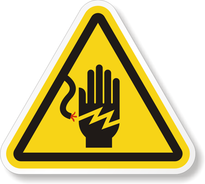 Etichetă Pericol Electrocutare - Avertizare Fire cu Curent, Nu Atinge | Siguranță Electrică
