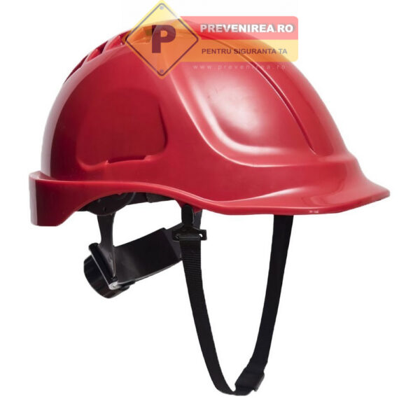 Cască de protecție roșie cu vizor - Siguranță maximă pentru muncă și industrie