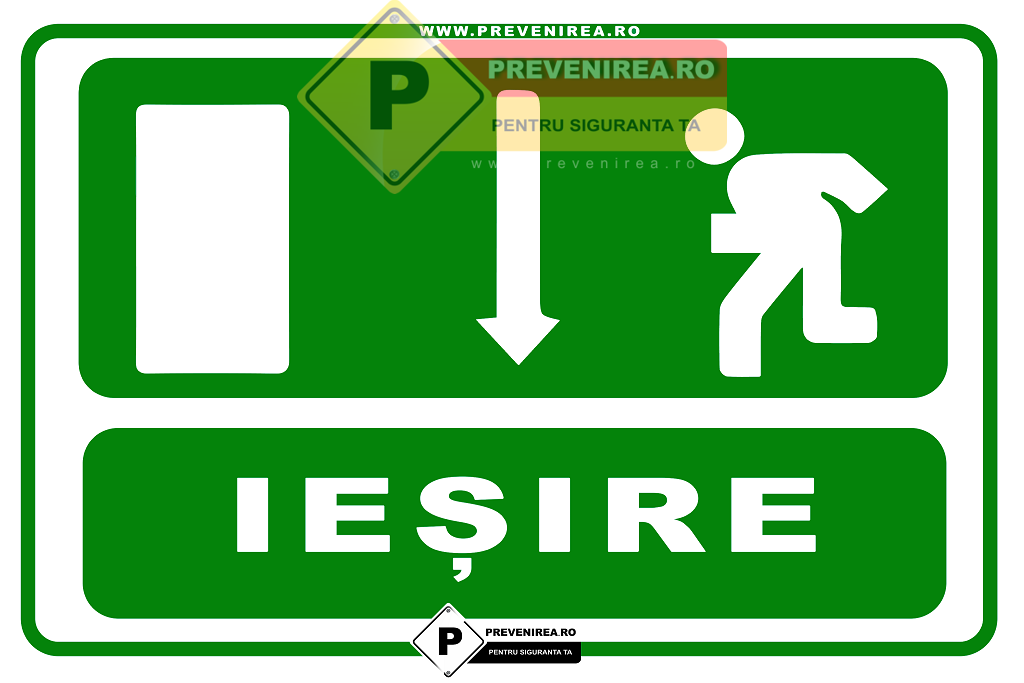 Semn Ieșire de Urgență Non-Electric - Ideal pentru Orice Spațiu