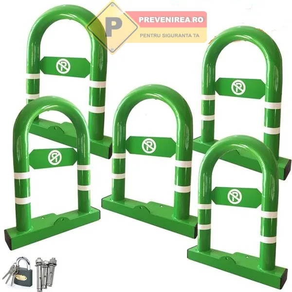 Blocator Verde pentru Parcare - Dispozitiv Profesional de Blocare și Protecție a Locurilor de Parcare
