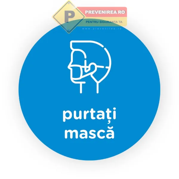 Semn albastru purtati masca