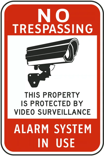 Protected By Video Surveillance Sign