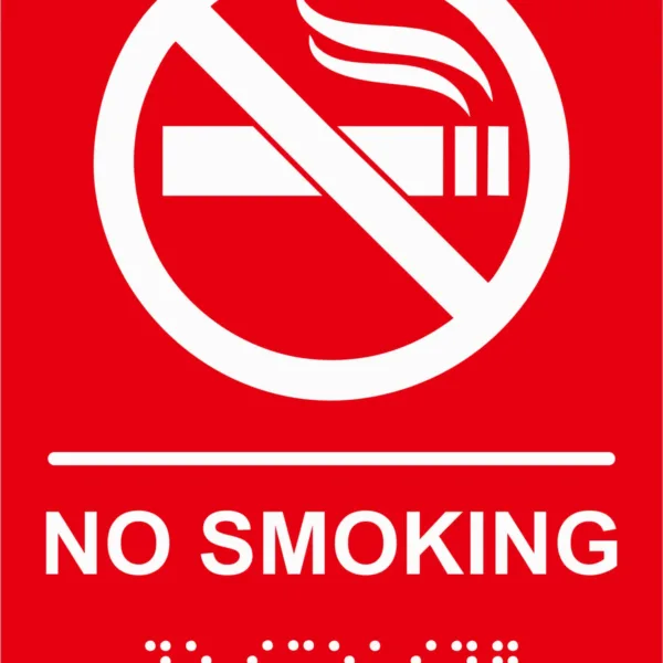Placute braille NO SMOKING pentru nevazatori