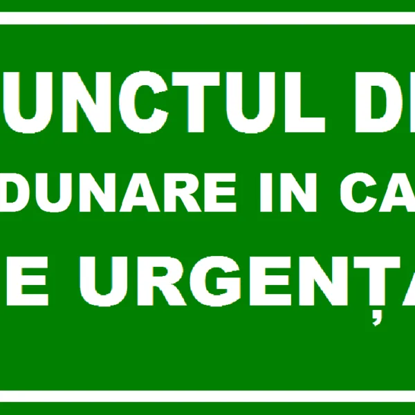 Placuta pentru punctul de adunare in caz de urgenta