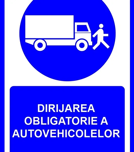 Placuta pentru dirijarea obligatorie a autovehiculelor