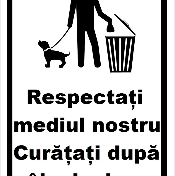 Placuta respectati mediul curata dupa caine