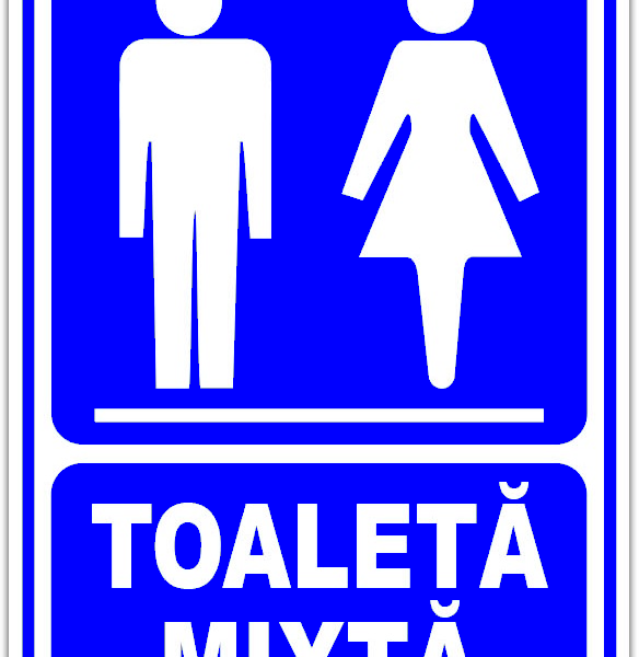 Indicator WC Mixt (Unisex) - Plăcuță Semnalizare Toaletă