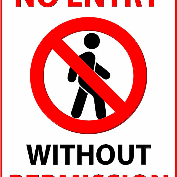 Sign no entry without permission