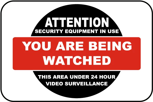 You Are Being Watched Sign