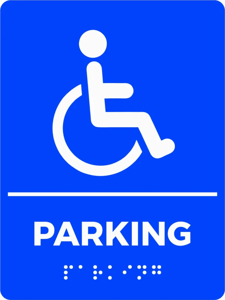 Placute braille PARKING pentru nevazatori