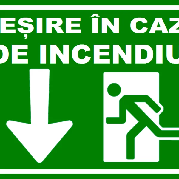 Placuta de salvare pentru iesire in caz de incendiu