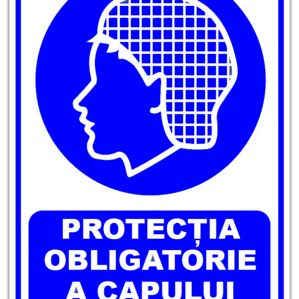 Indicator protectia obligatorie a capului cu boneta