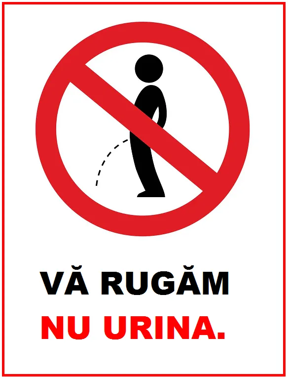 Placuta va rugam nu urina