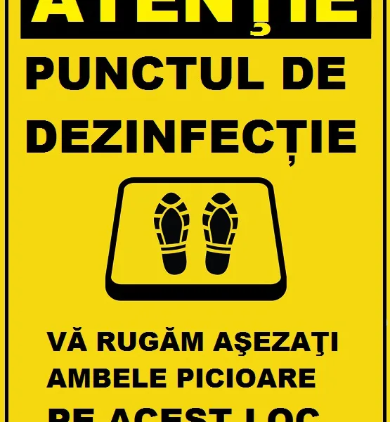 Placuta pentru punctul de dezinfectie