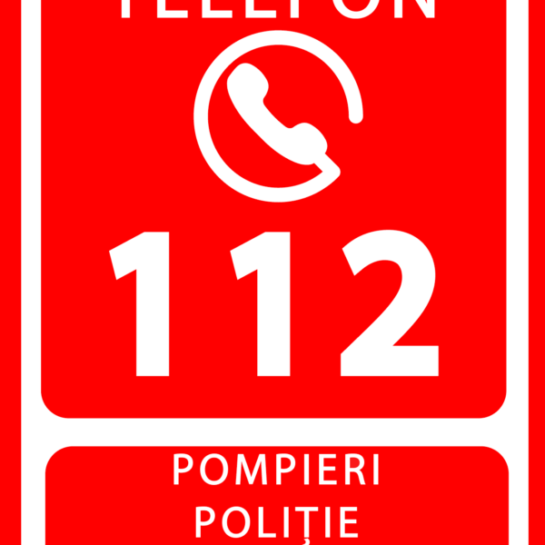 Semn pentru telefon pompieri politie si ambulanta