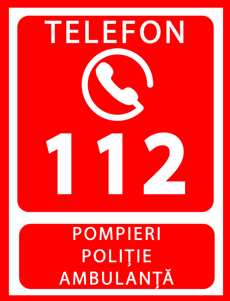 Semn pentru telefon pompieri politie si ambulanta