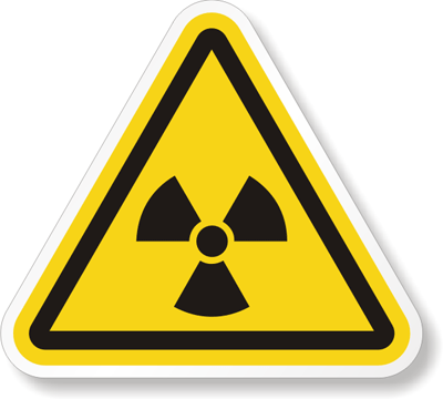 Sticker pentru Material Radioactiv - Conform Standardelor de Siguranță