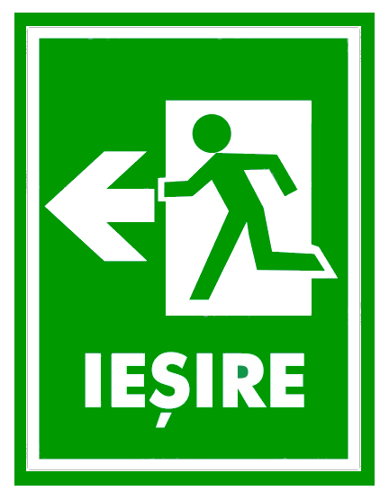 Semn pentru iesire cu directia stanga