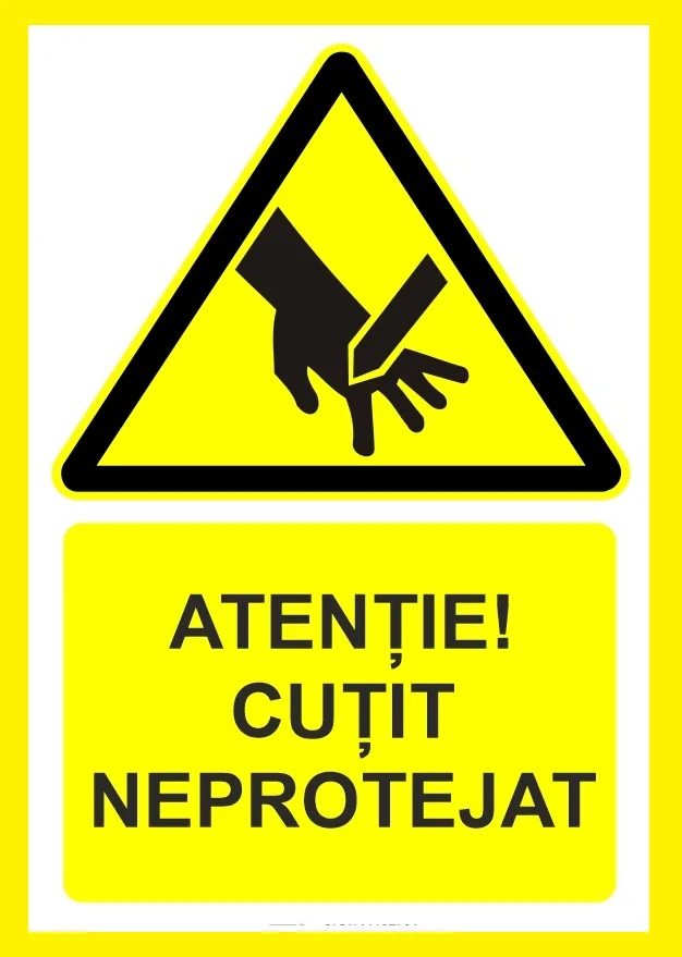 Placute atentie cutit neprotejat