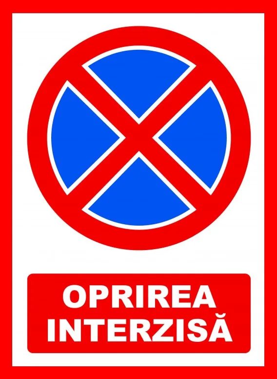 Placuta pentru oprirea interzisa