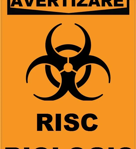 Placuta de avertizare risc bilogic