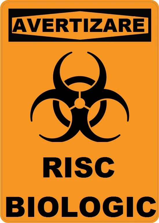 Placuta de avertizare risc bilogic