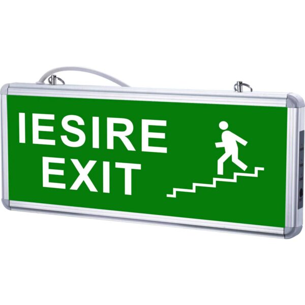 Corp de iluminat aplicat și suspendat pentru ieșire pe scări - direcționare stânga / dreapta / sus / jos - PERSONALIZABIL 100% | LED EXIT SCĂRI