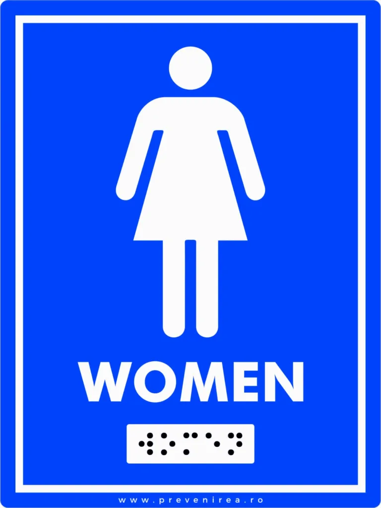 Placute wc toaleta femei WOMEN pentru nevazatori
