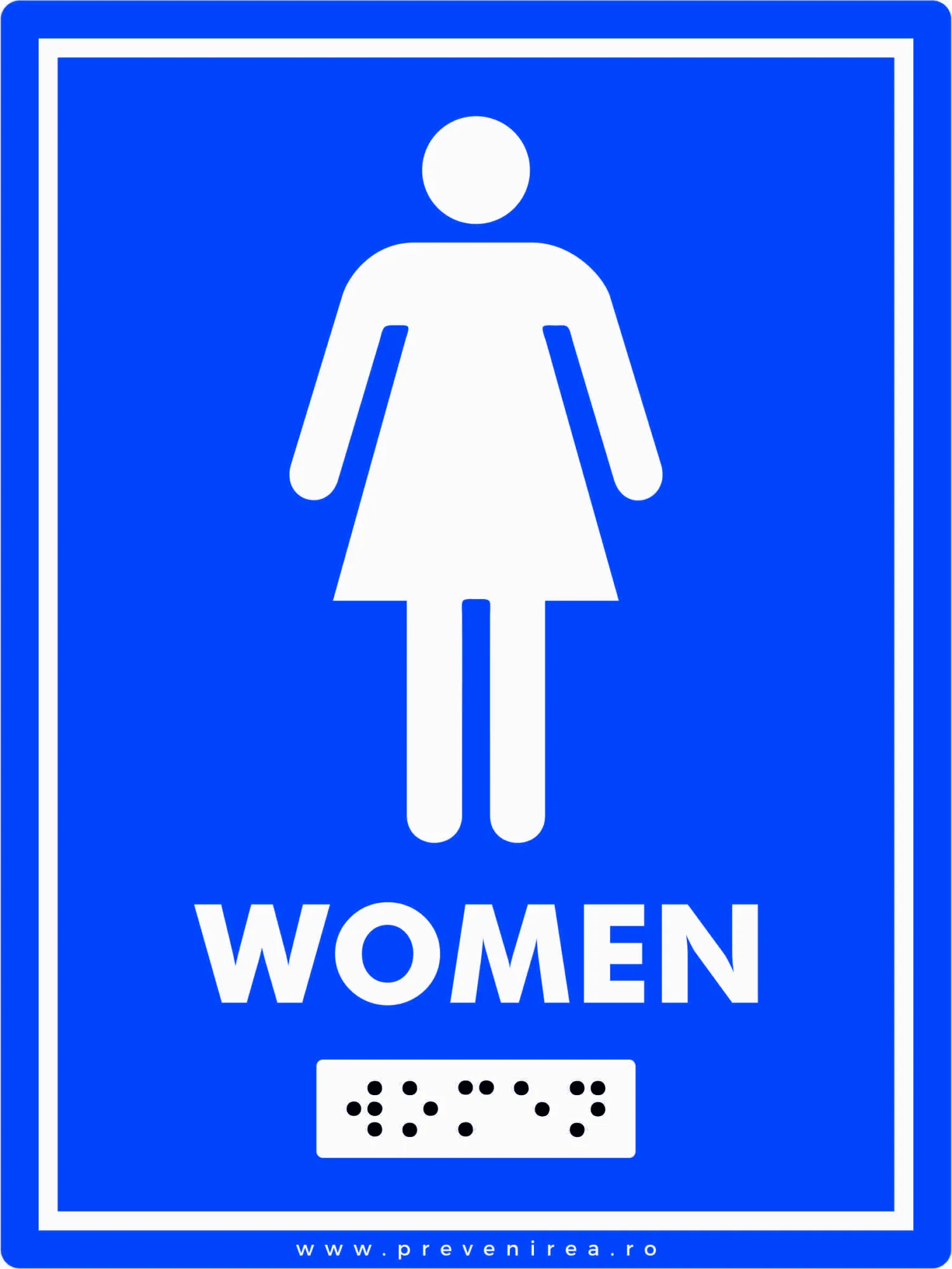 Placute wc toaleta femei WOMEN pentru nevazatori