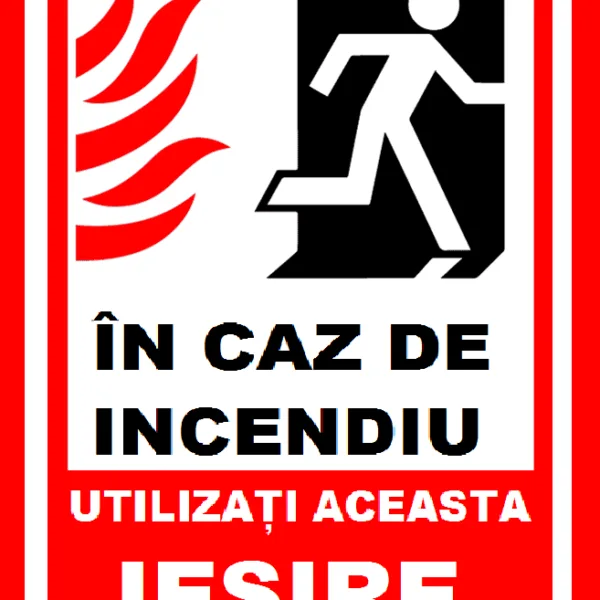 Placuta in caz de incendiu utilizati aceasta iesire