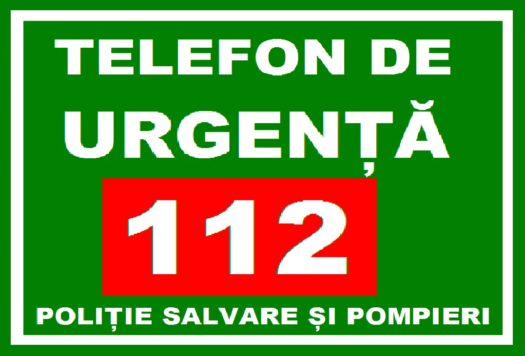 Placuta sunati la 112 dacă sunteti într-o situatie de urgenta