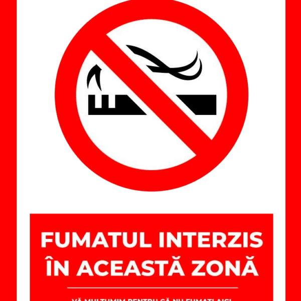 Semn pentru fumatul interzis in aceasta zona