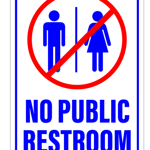 Sign no public restroom