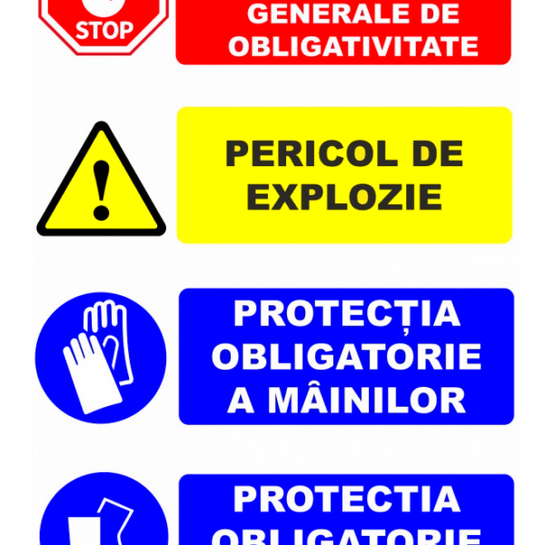 Panou de interzicere avertizare si obligativitate