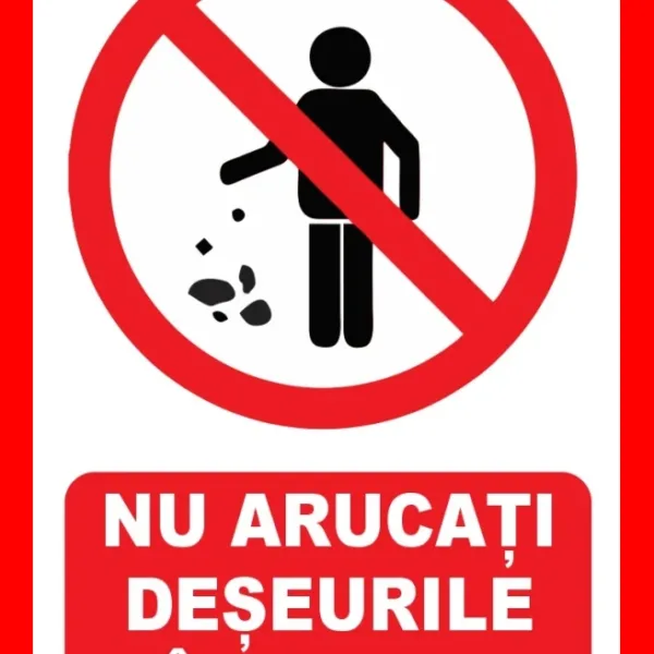 Placuta nu aruncati deseurile in canal