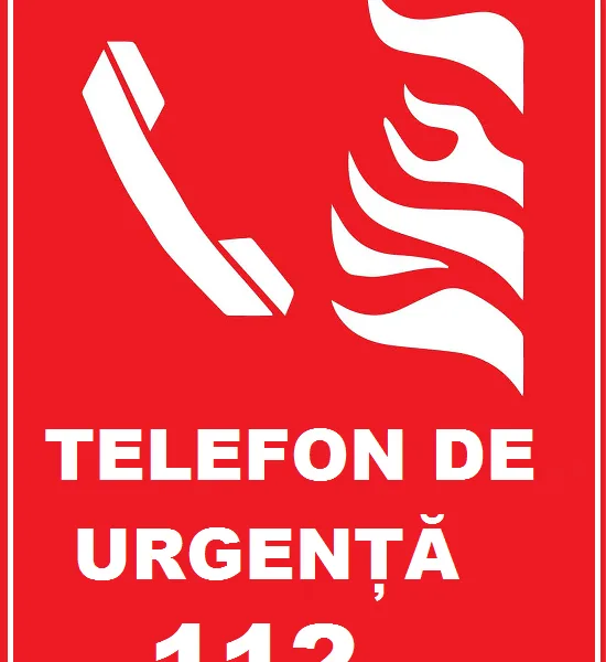 Placuta pentru telefon de urgenta 112