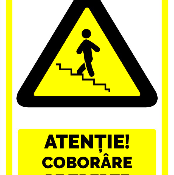 Indicator pentru atentie coborare pe trepte