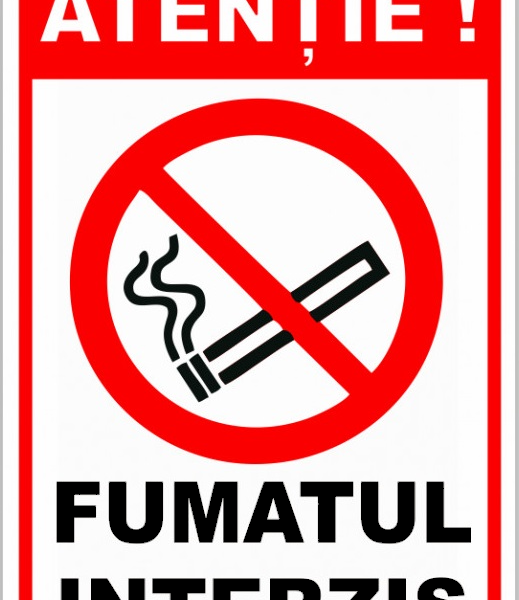 Semn atentie fumatul interzis