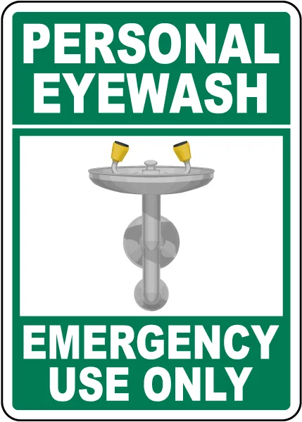 Personal Eyewash Sign