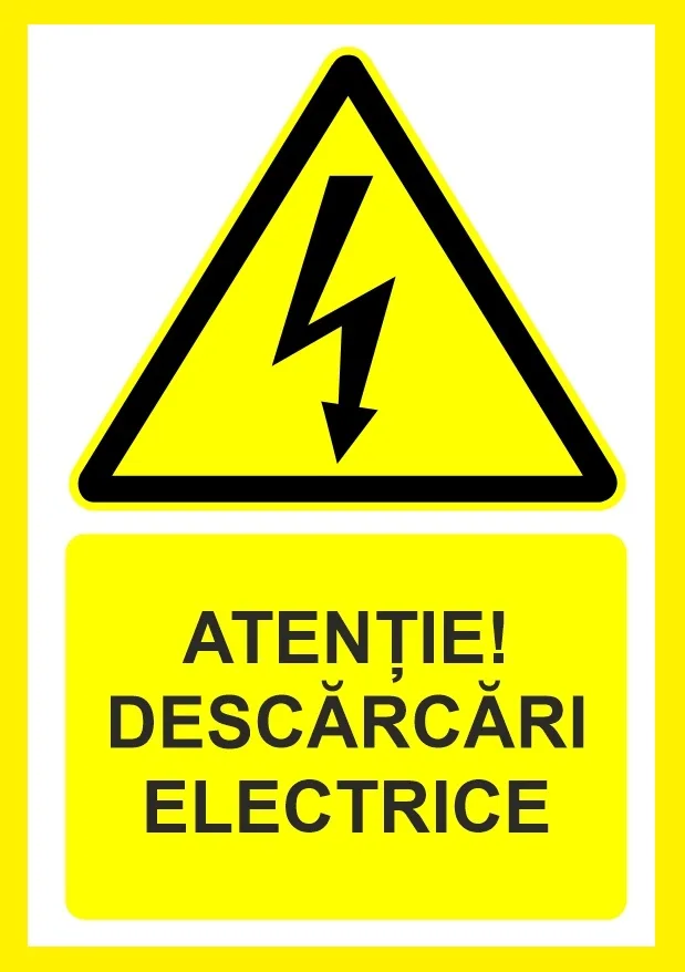 Placuta atentie descarcari electrice