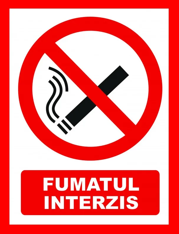 Placuta cu fumatul interzis