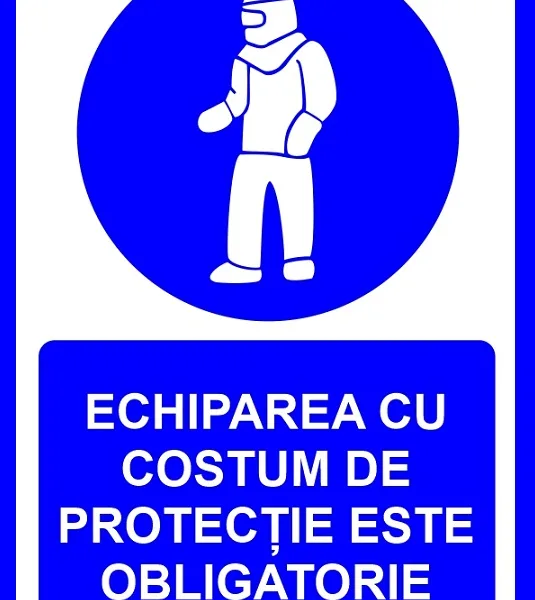 Placuta pentru echiparea cu costum de protectie