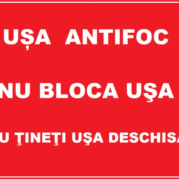 Placuta pentru usa antifoc