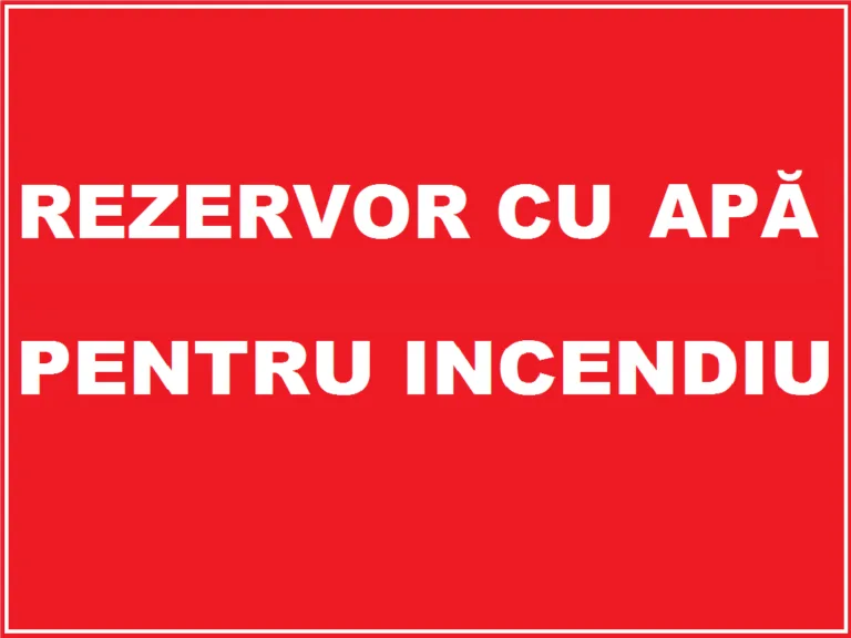 Placuta pentru rezervor cu apa pentru incendiu