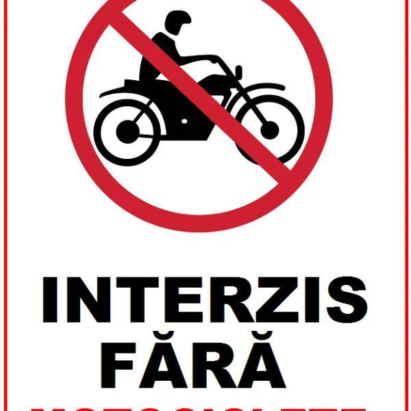 Placuta fara motociclete