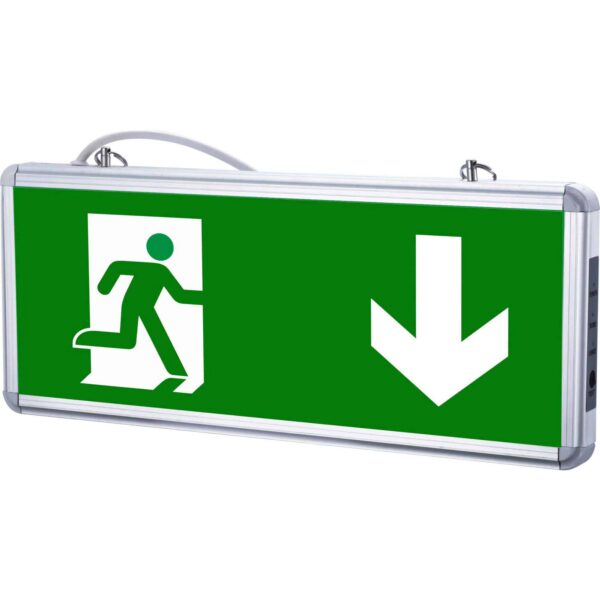 Corpuri de iluminat aplicate și suspendate pentru ieșire în jos - EXIT LED de urgență