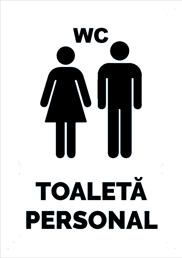 Indicator WC pentru Toaletă Personal - Semn Ușă Toaletă Angajați