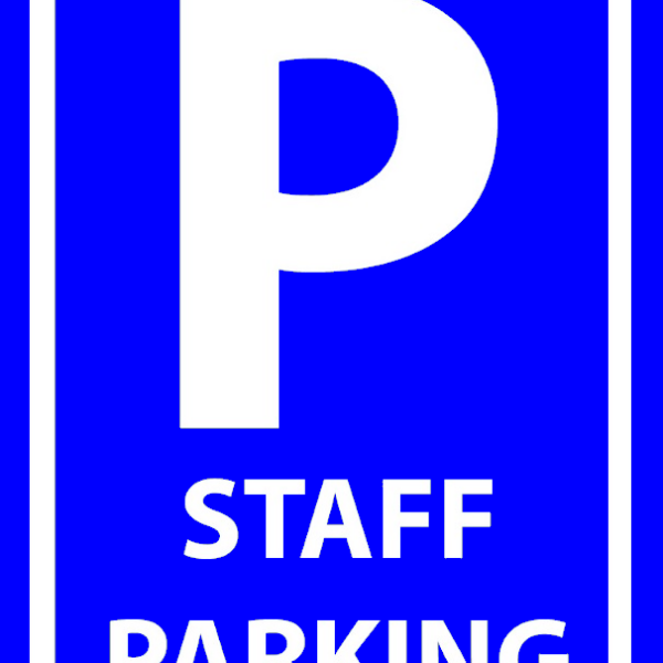 Staff parking sign
