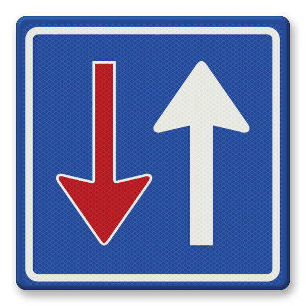 Prioritate față de traficul din sens opus  din aluminiu