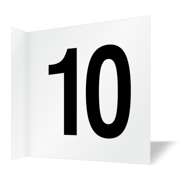 Placuta pentru culoar numărul 10 fata verso